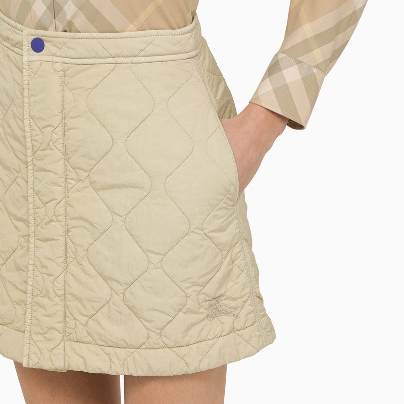Burberry Beige Quilted Nylon Miniskirt Women - 5
