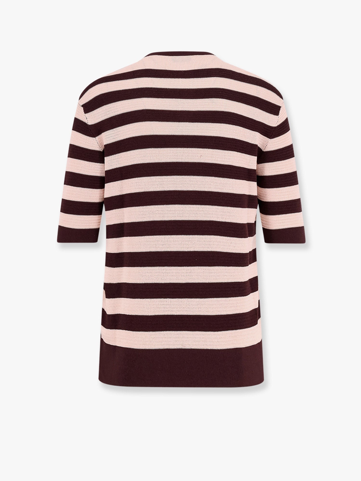 LANEUS - Striped knitted cotton sweater - 2