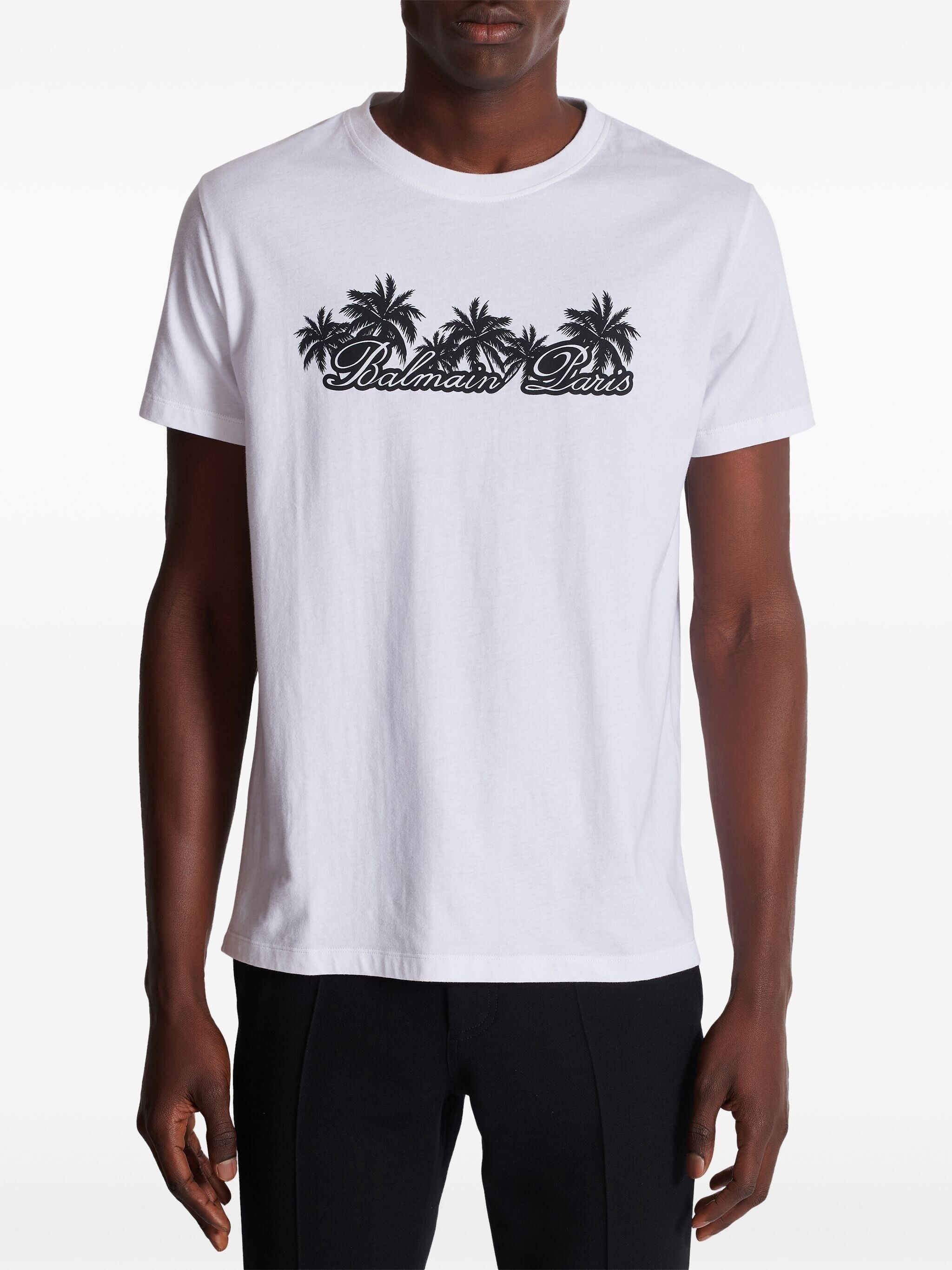 Palm-print cotton T-shirt - 5