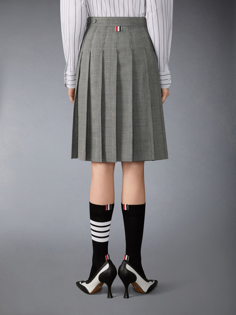 FUNMIX HOUNDSTOOTH FRESCO PLEATED SKIRT 3