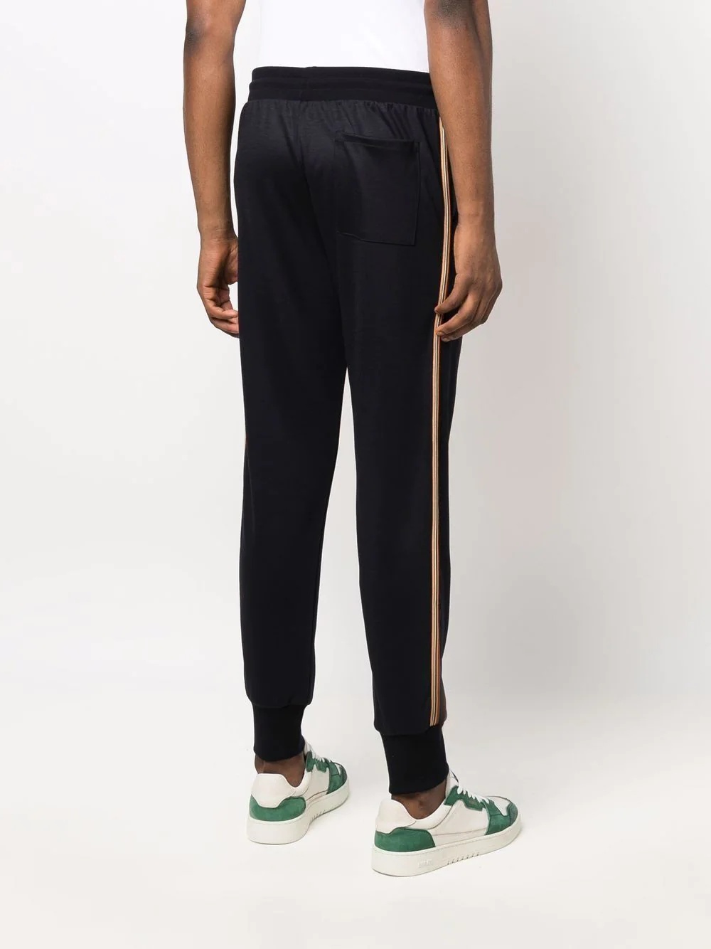 side-stripe tapered track pants - 4