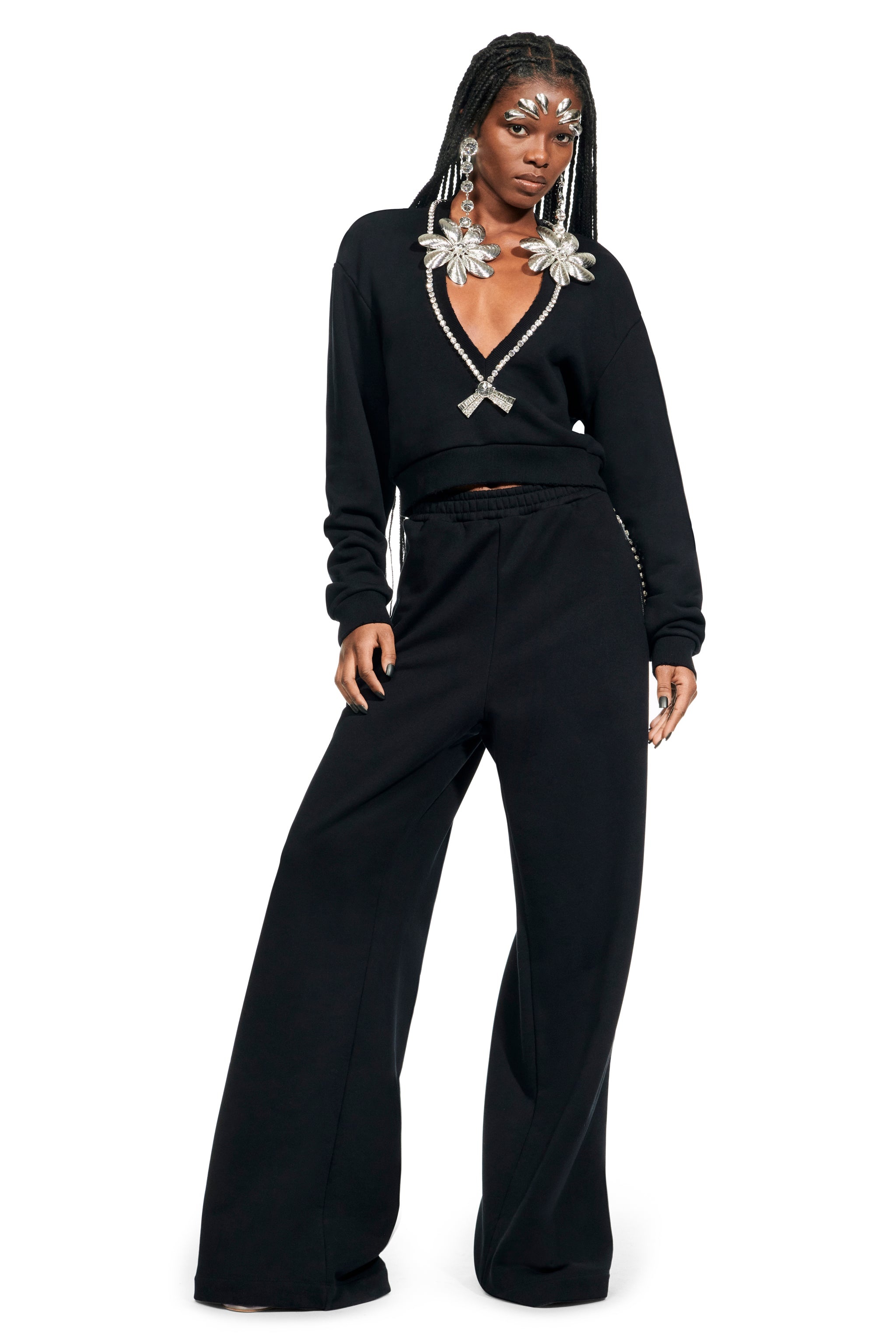CRYSTAL TRIM TRACK PANT - 4
