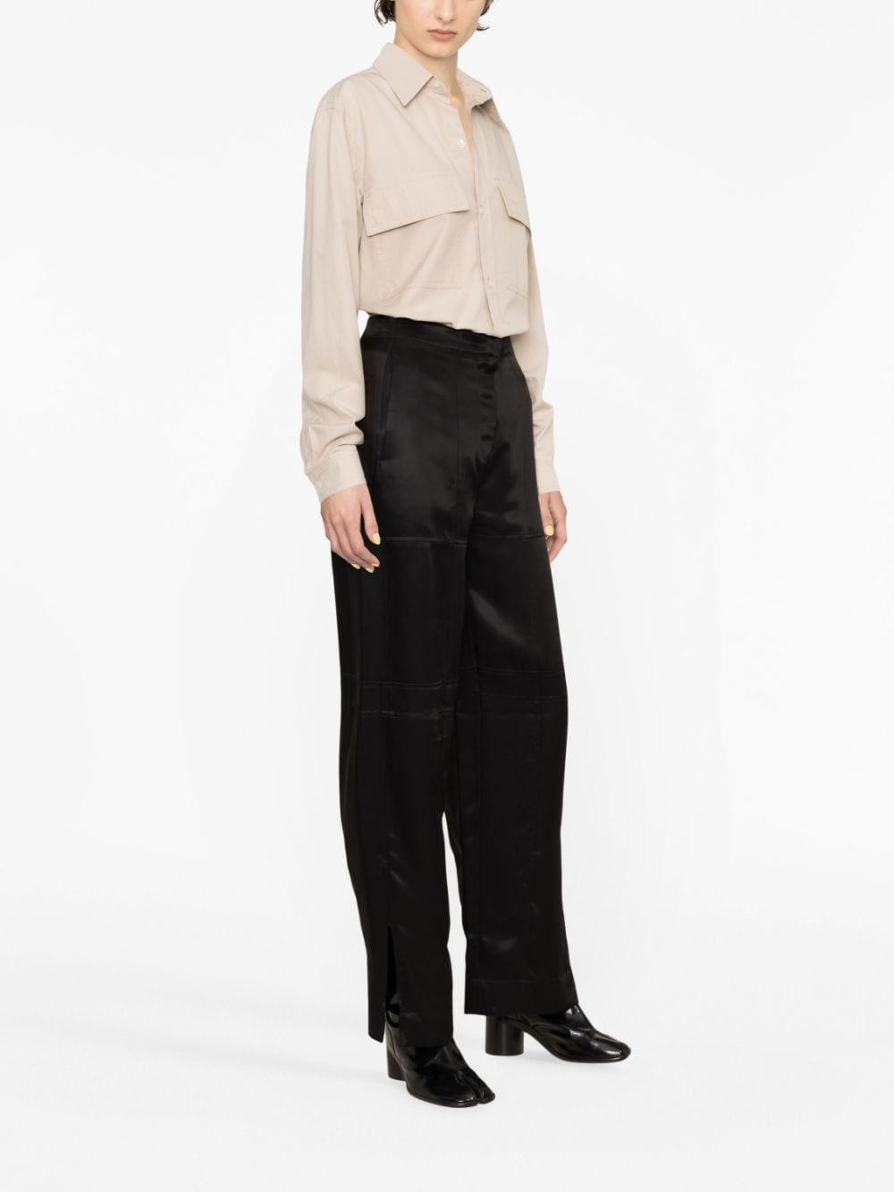 high-waist straight-leg trousers - 3