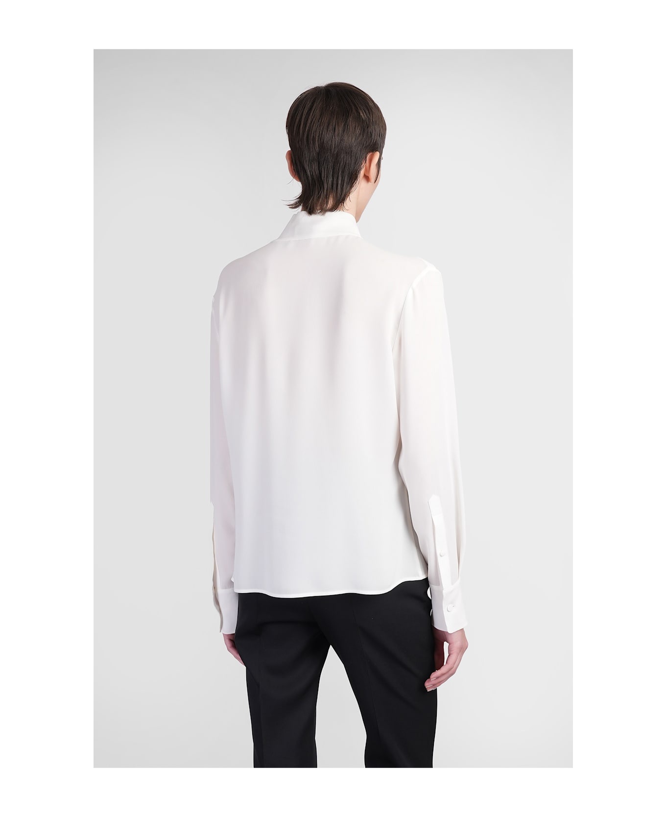 Shirt In Beige Silk - 3
