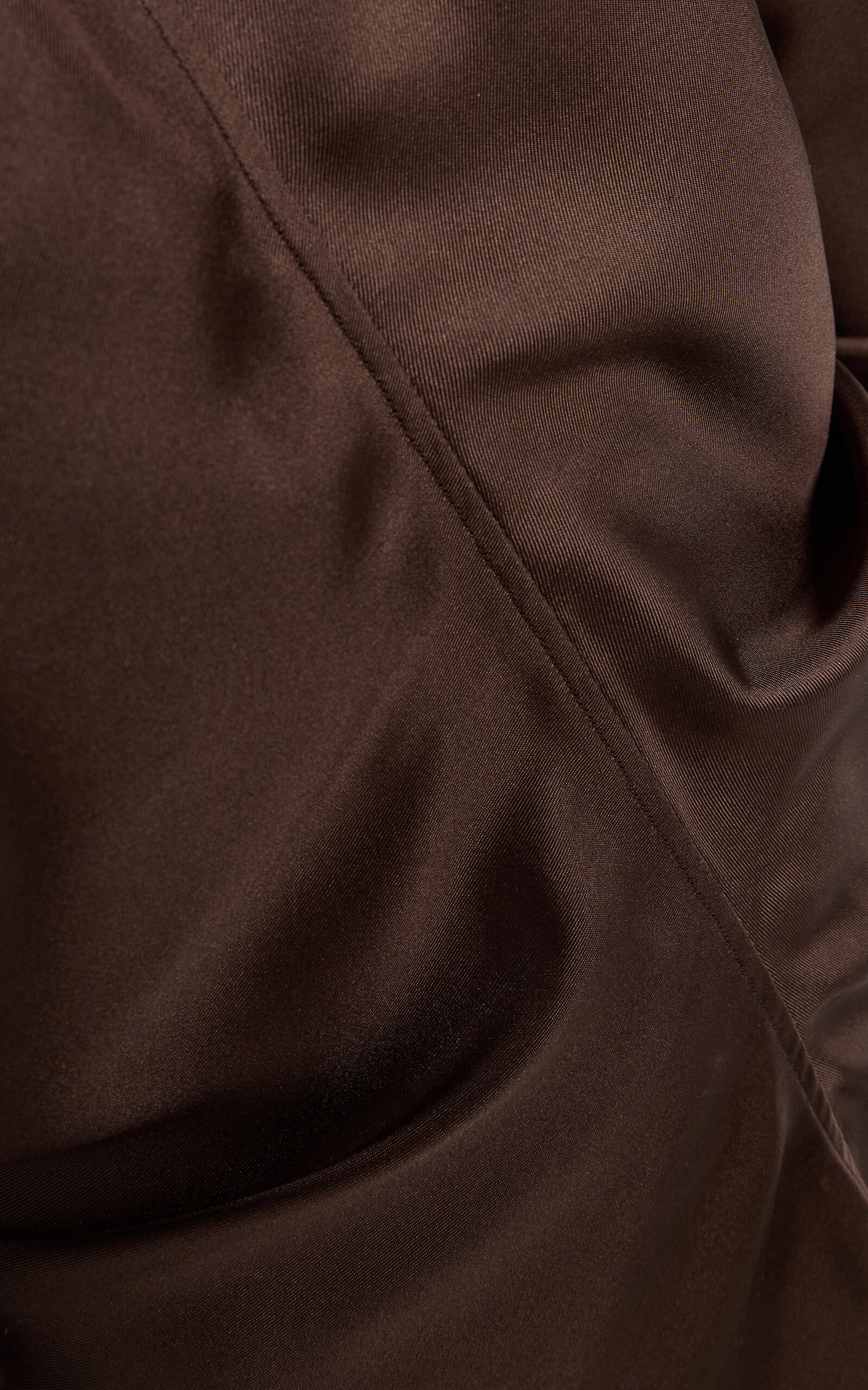 Miles Draped Silk-Twill Top taupe - 6