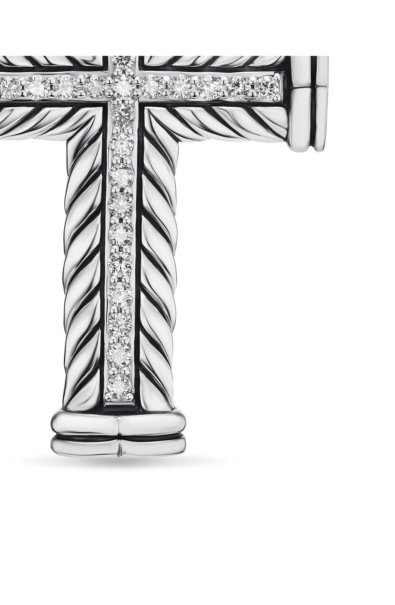 David Yurman Chevron Cross Pendant in Sterling Silver with Diamonds at Nordstrom - 4