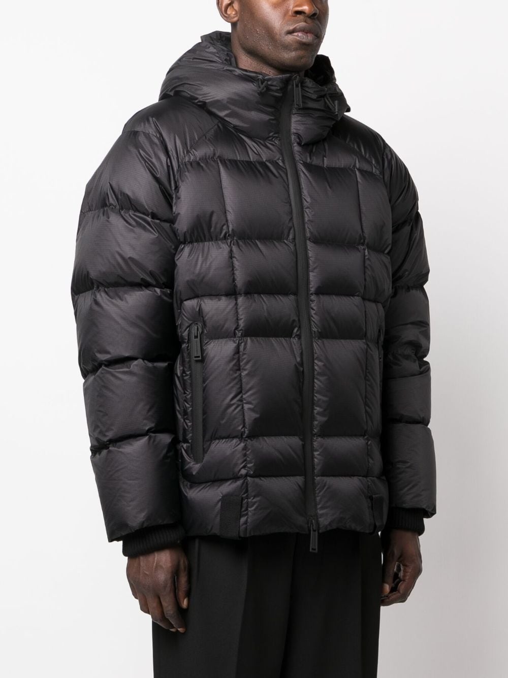 logo-print padded jacket - 3