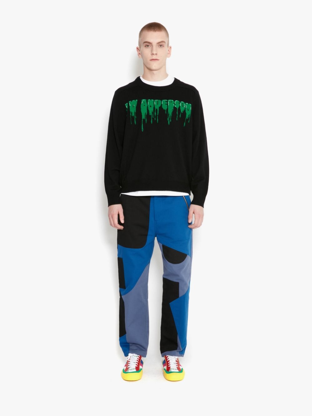 intarsia-knit logo jumper - 2