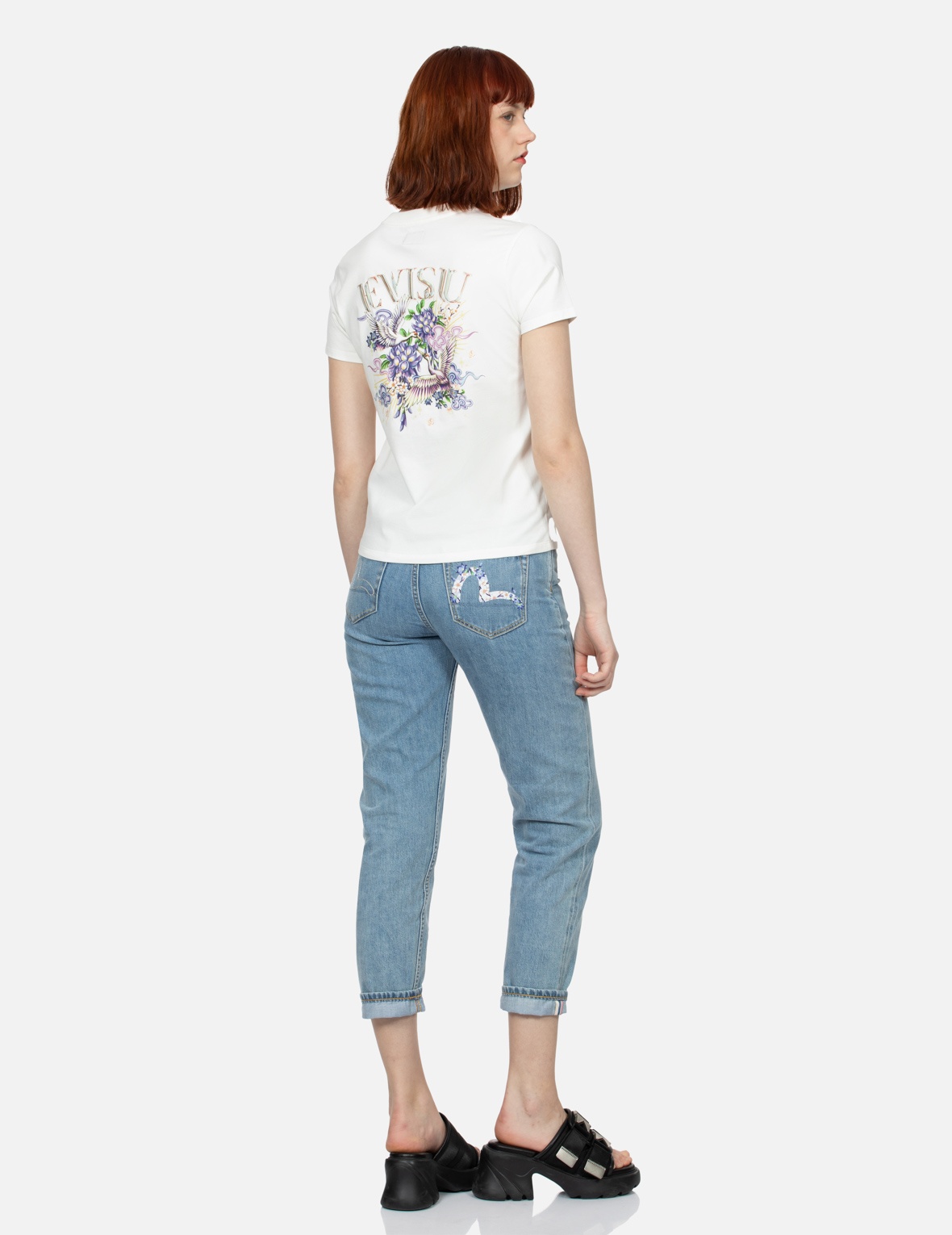 CRANES AND WISTERIA PRINT REGULAR FIT T-SHIRT - 3