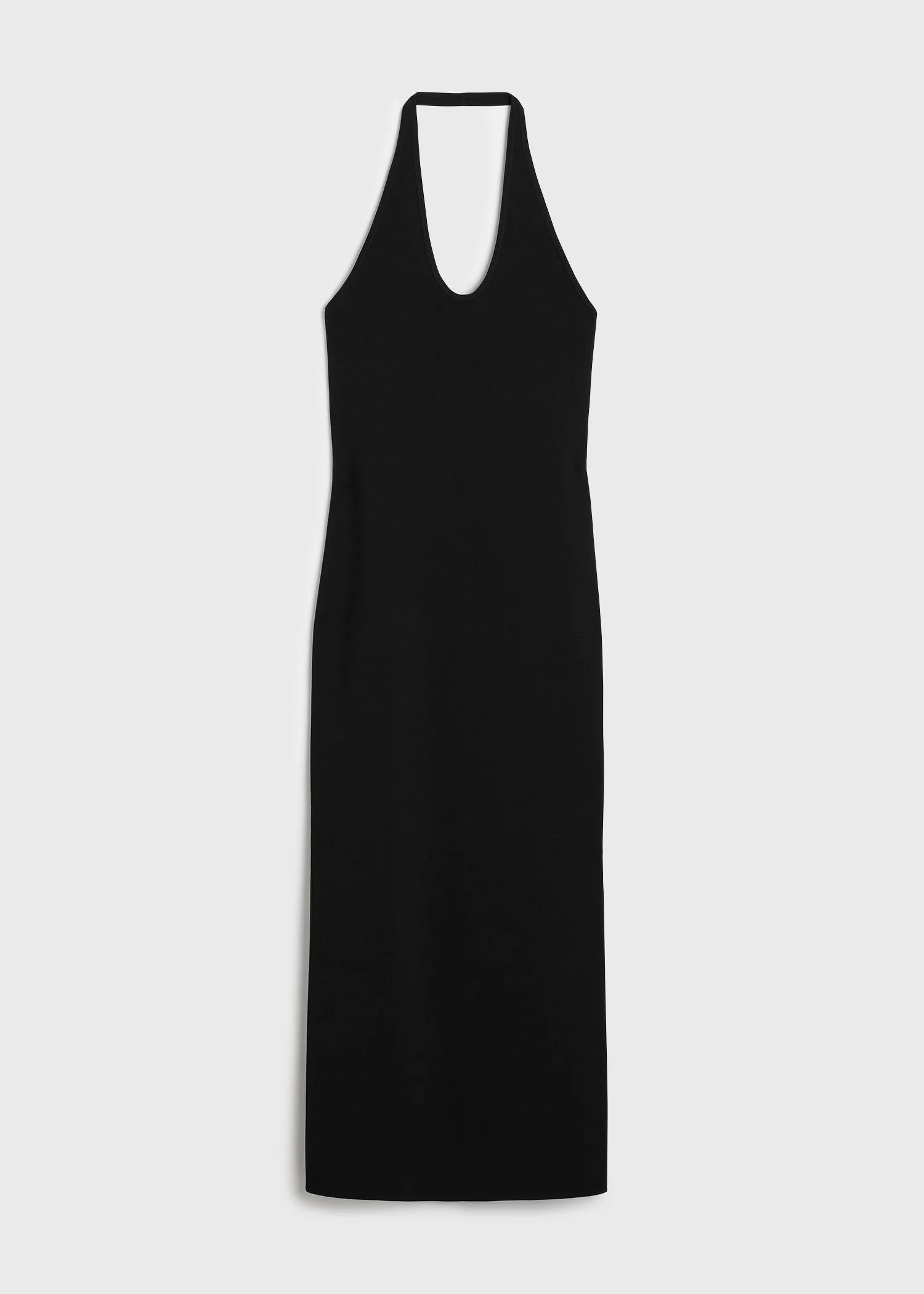 Compact knit halter dress black - 1