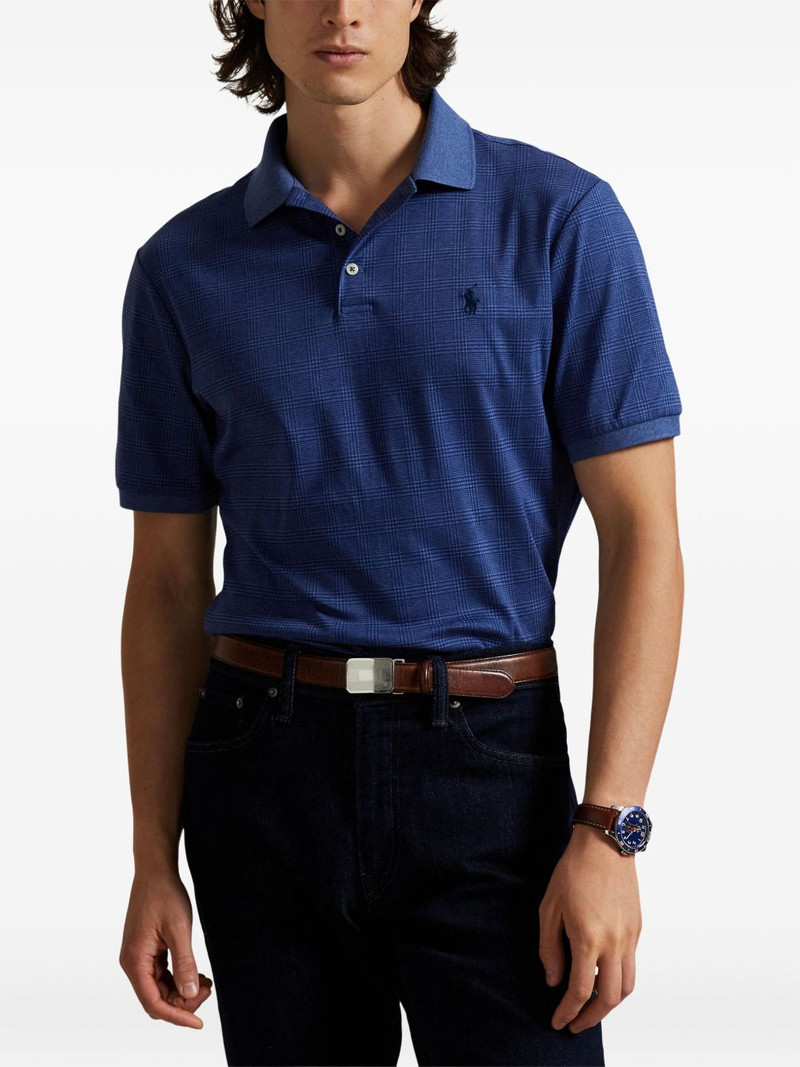short-sleeve check-pattern polo shirt 3