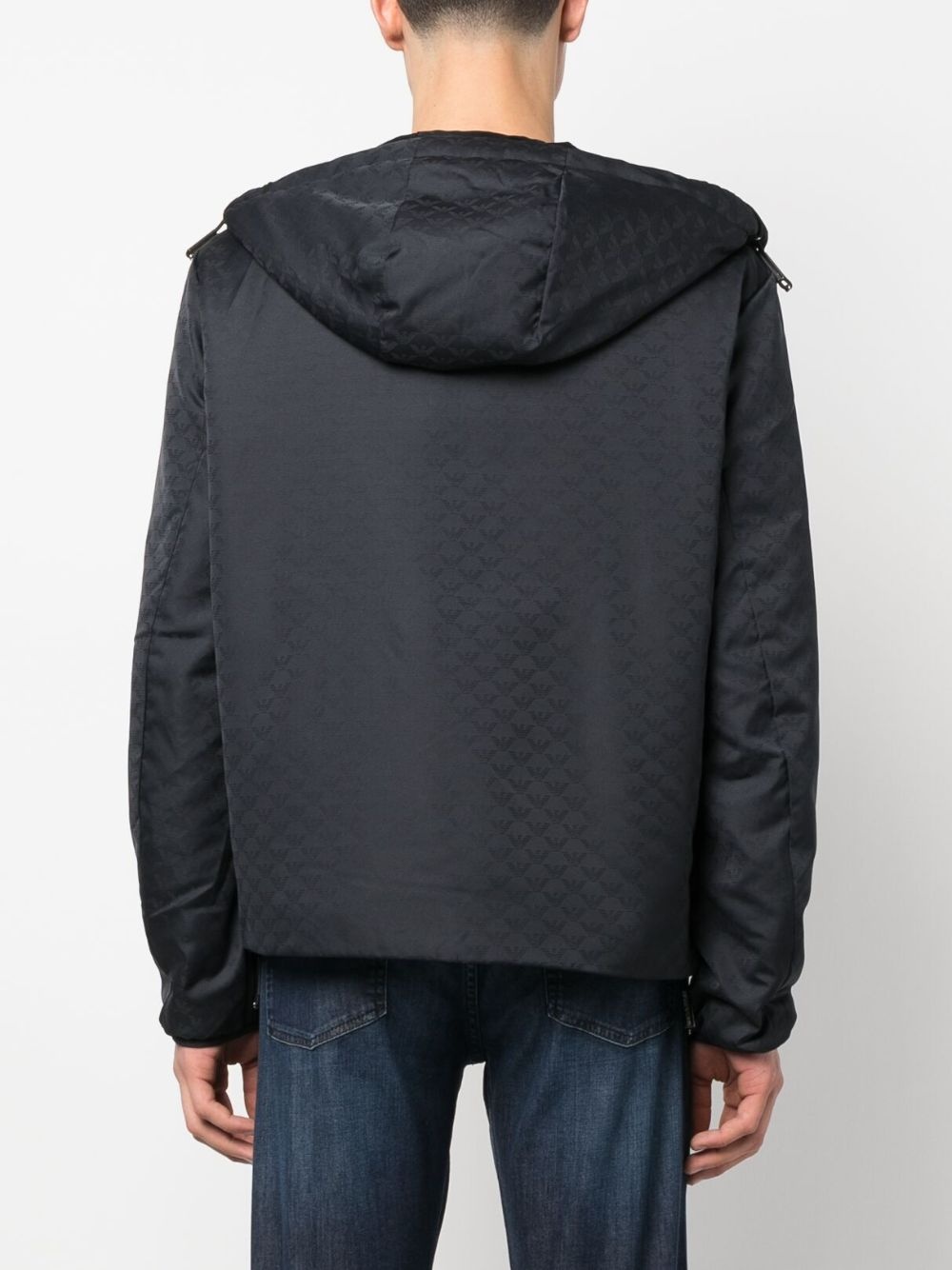 monogram-pattern hooded jacket - 4