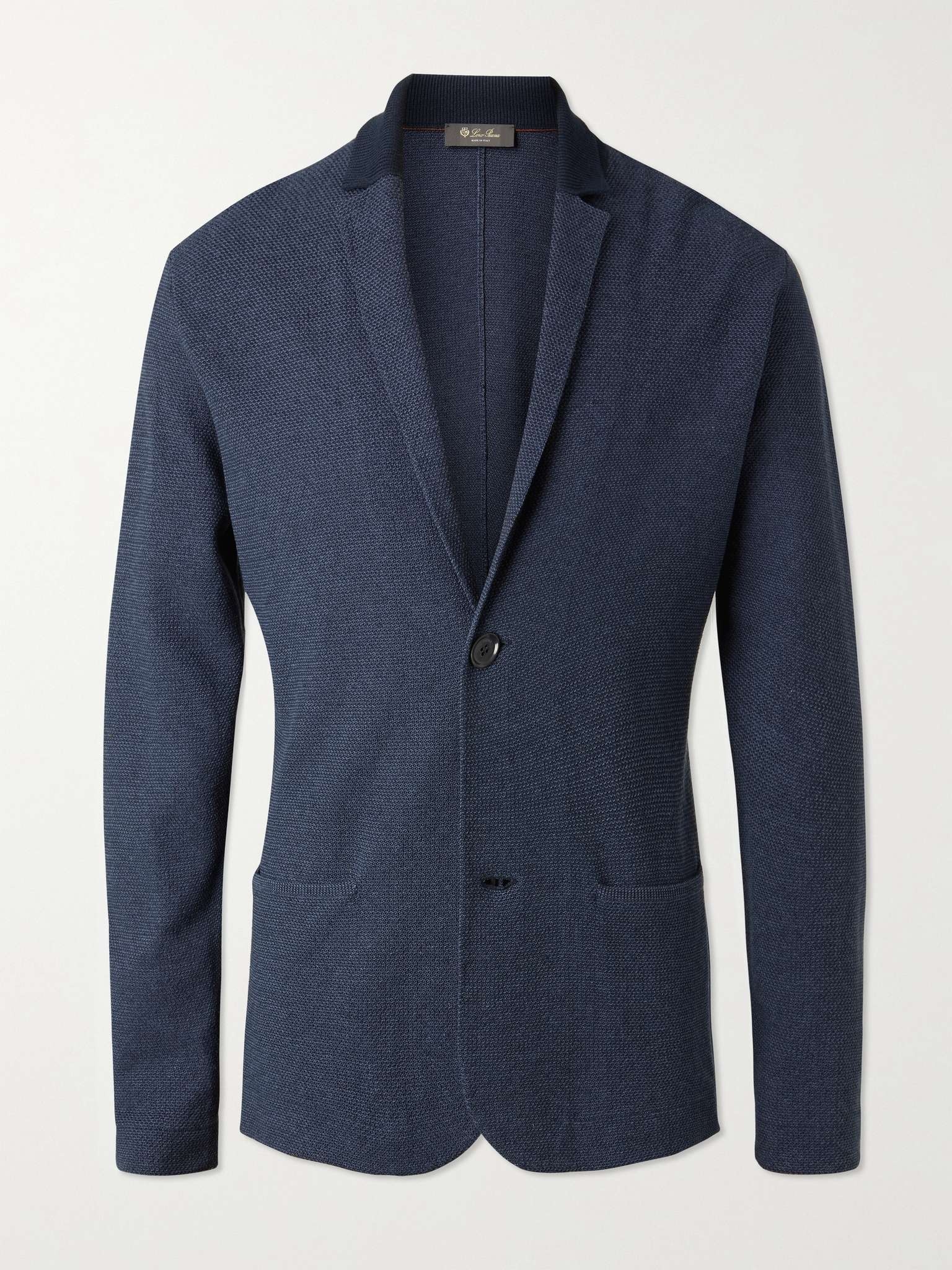 Abington Unstructured Silk and Linen-Blend Jacquard Blazer - 1