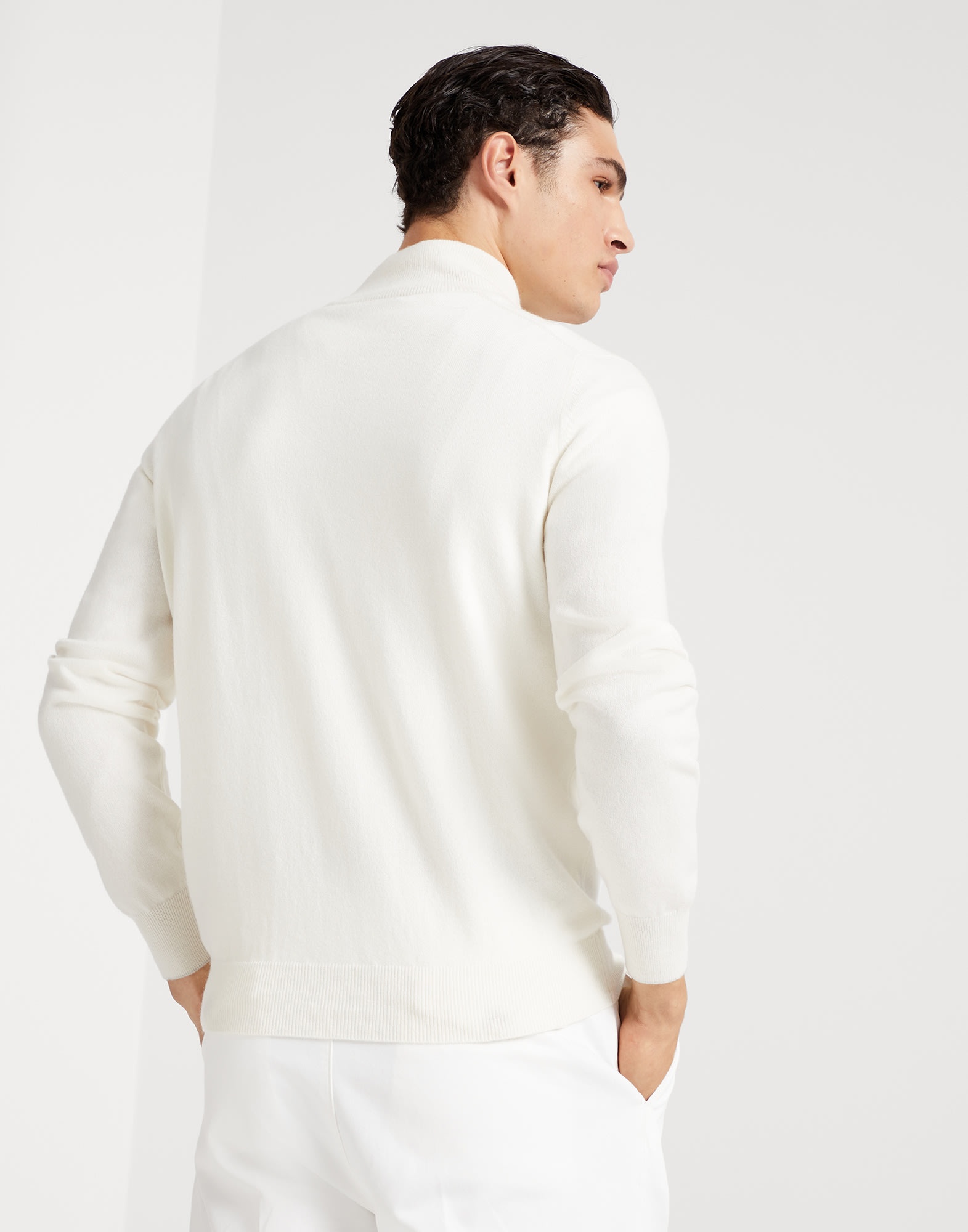 Cashmere turtleneck sweater with half zip - 2