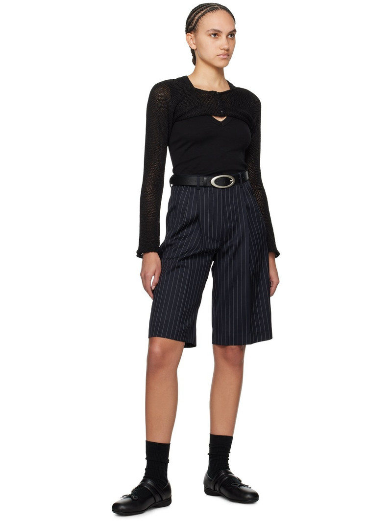 OPEN YY SSENSE Exclusive Black Bolero Cardigan outlook