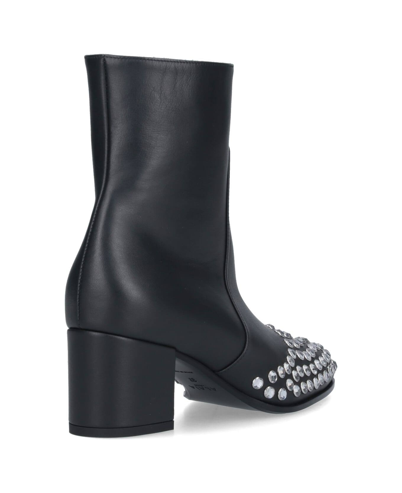 Low Ankle Boots With Rhinestones - 4