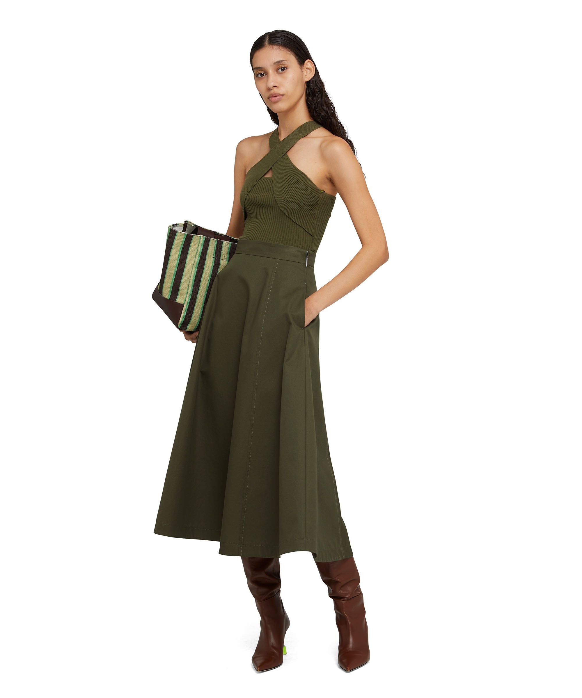 Cotton midi wheel skirt - 2