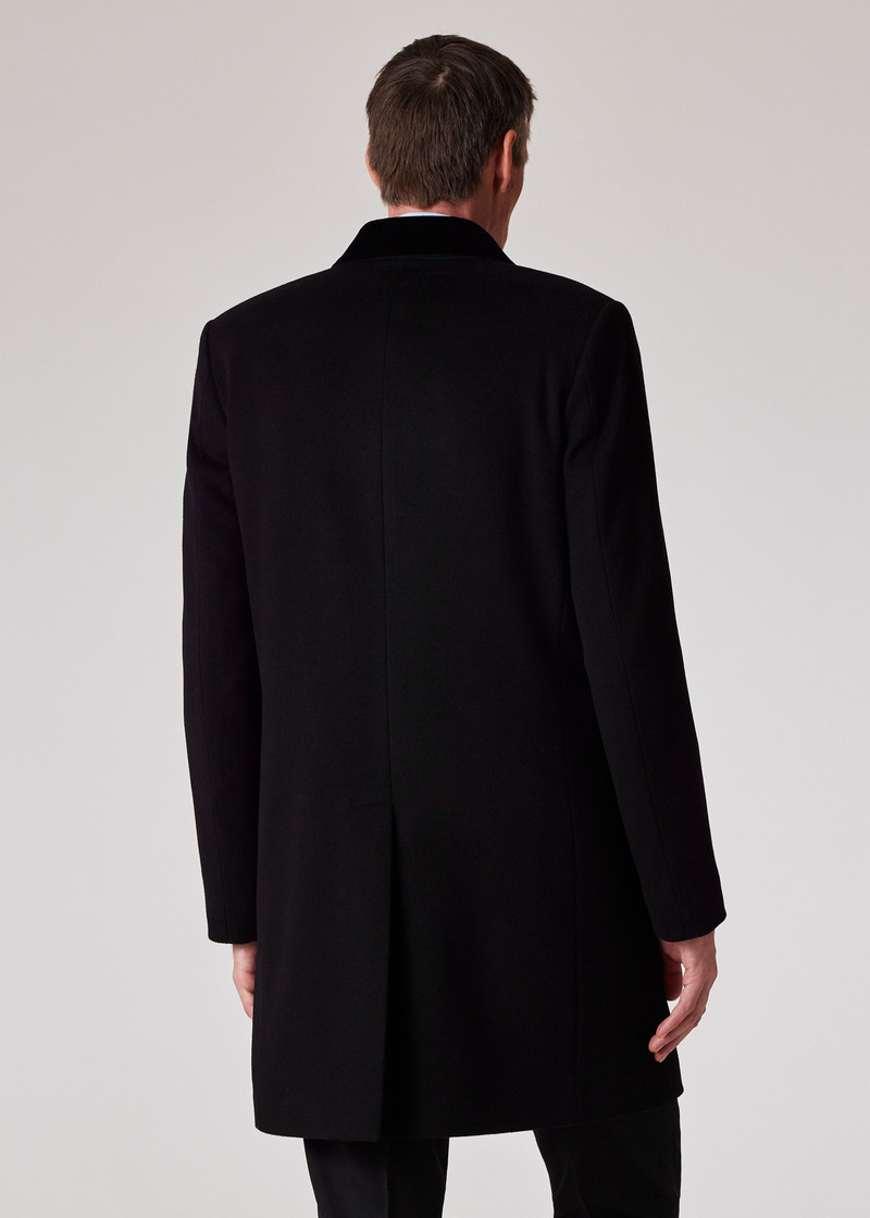 Black Wool-Cashmere Epsom Coat 6