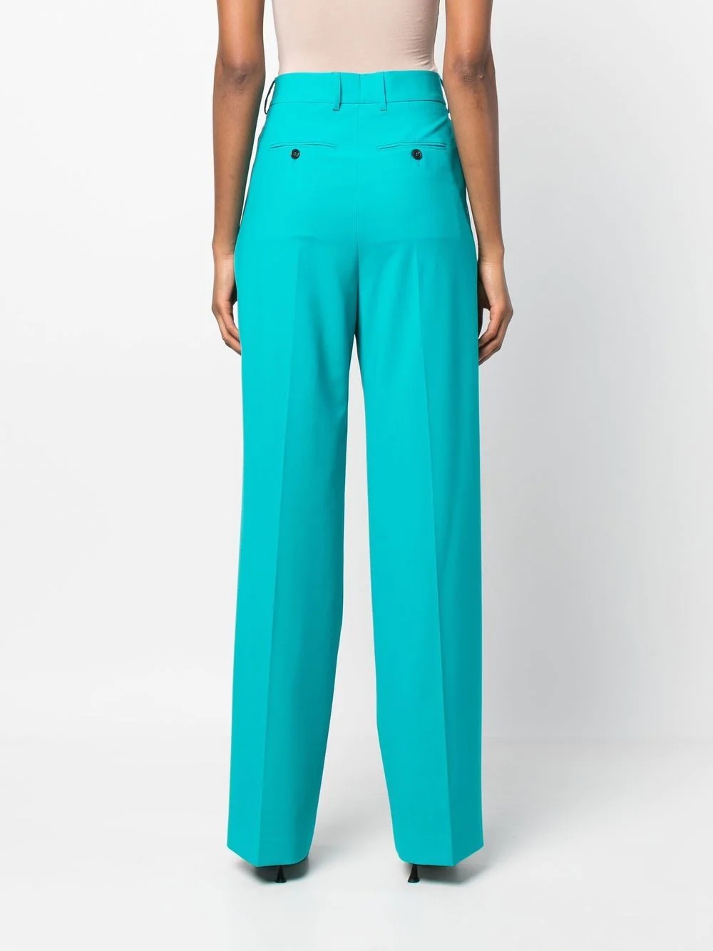 straight-leg wool trousers - 4