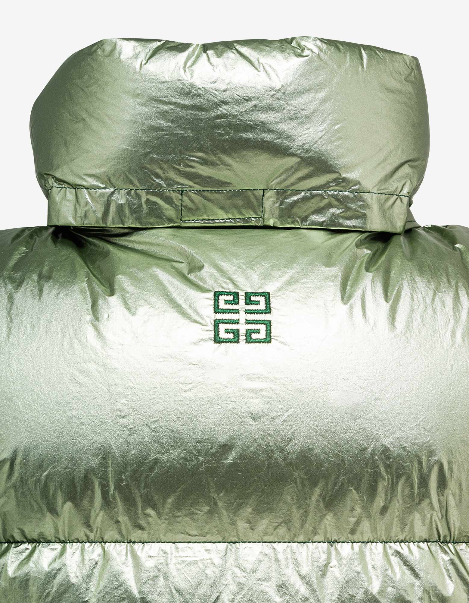 Givenchy Green Laminated Sleeveless Puffer - 4