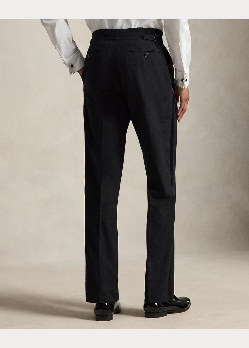 Pleated Seersucker Tuxedo Trouser 4