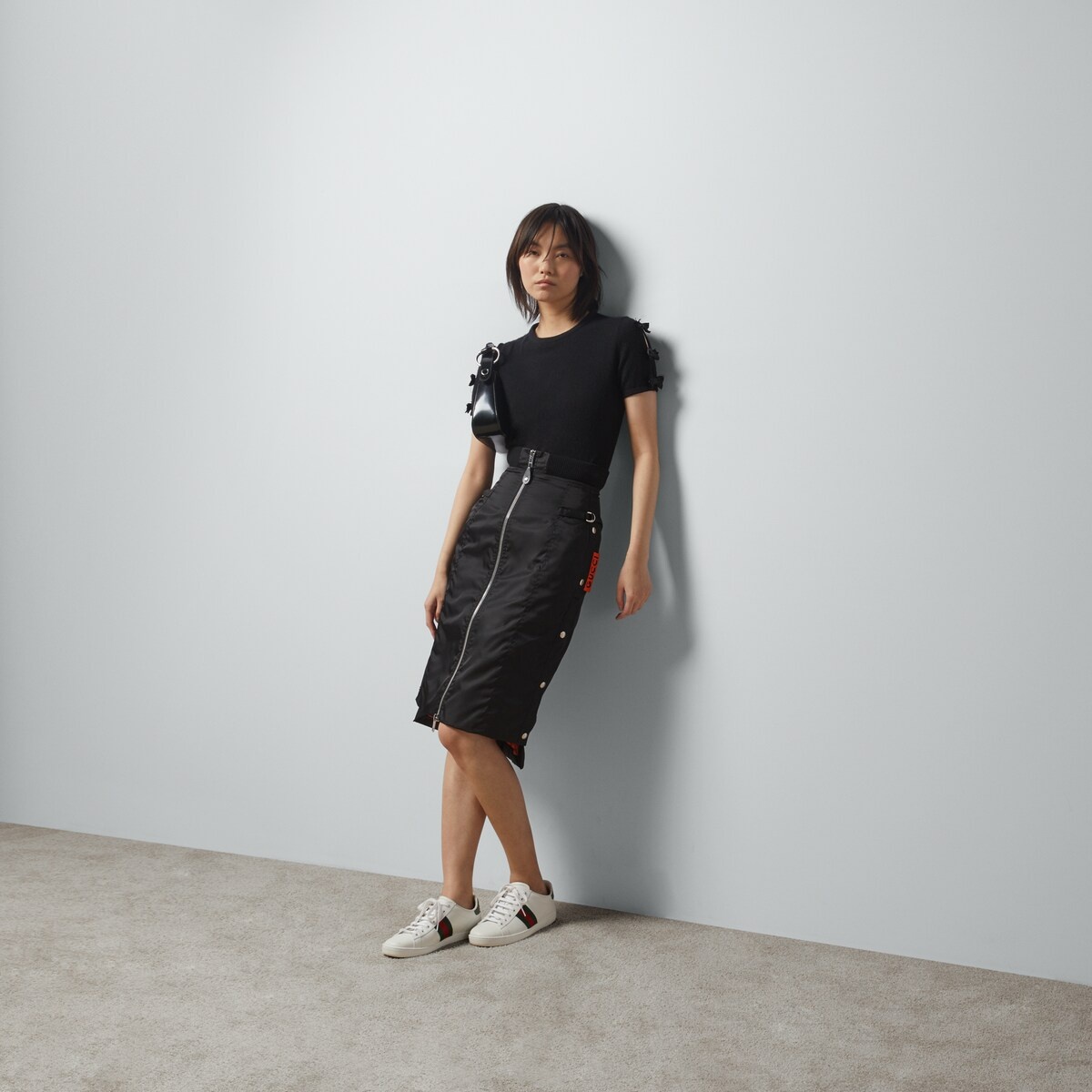 Fine nylon gabardine skirt - 2
