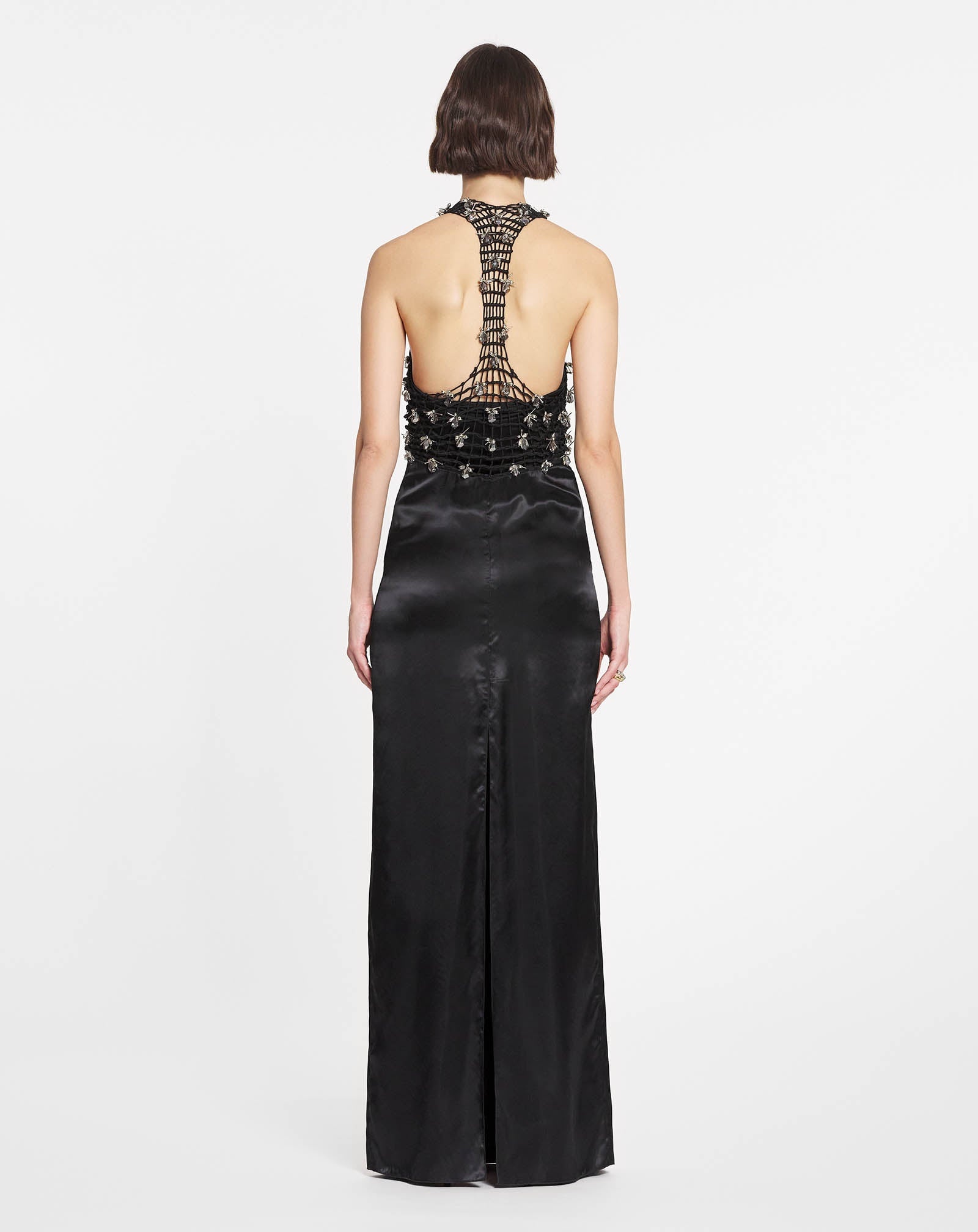 LONG DRESS WITH MACRAMÉ TOP - 4