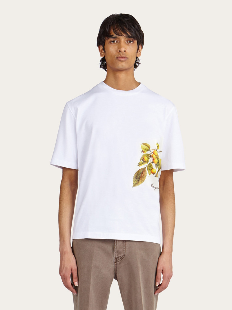 FERRAGAMO Short sleeved t-shirt with botanical print outlook