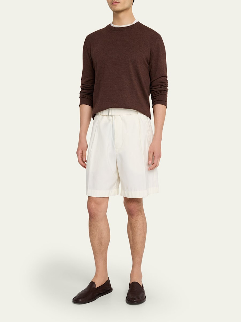 massimo alba Men's Mouline Wool Crewneck Sweater outlook