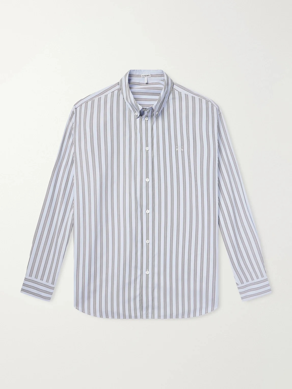Striped Cotton-Poplin Shirt - 1