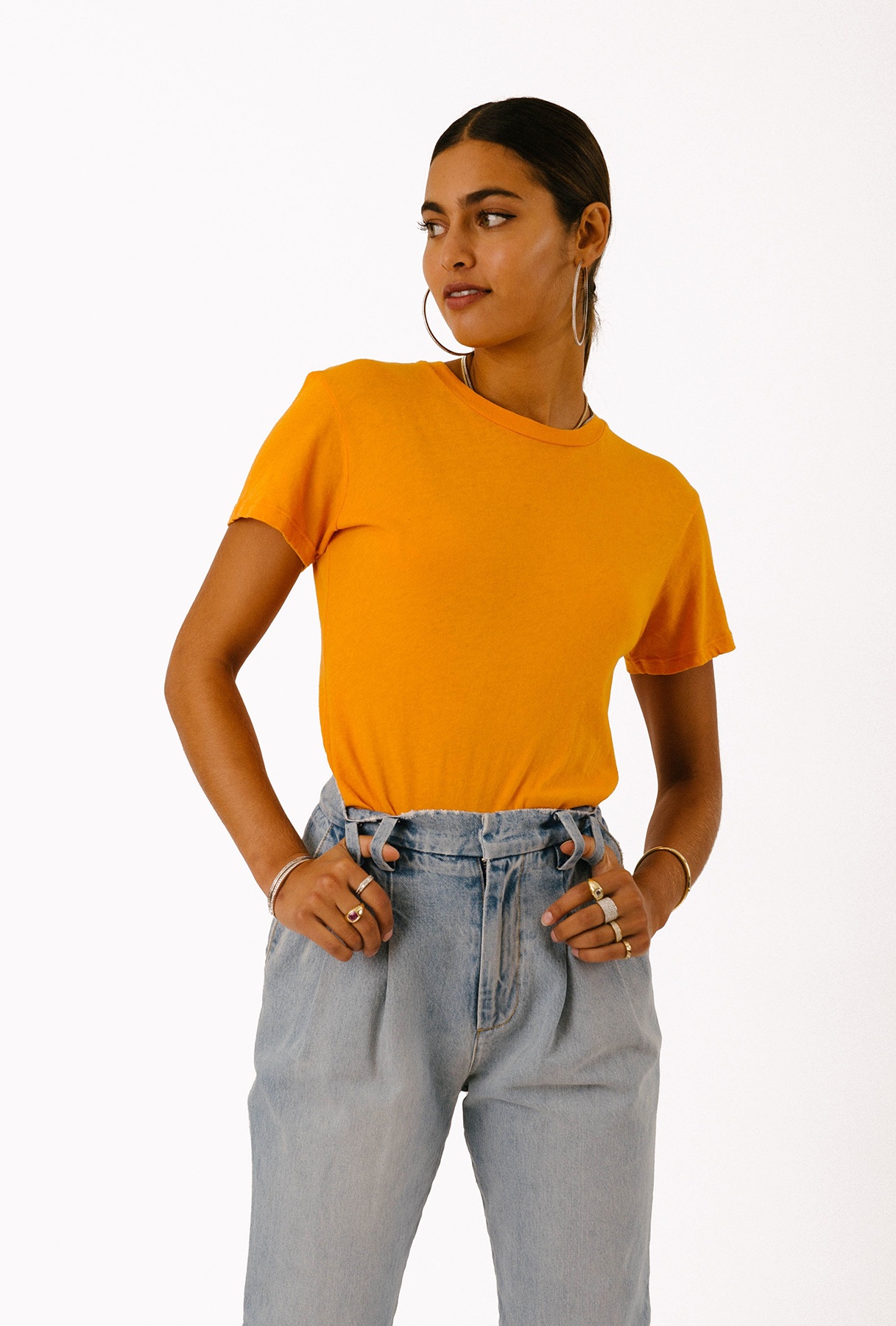 APRICOT COTTON BABY TEE - 1