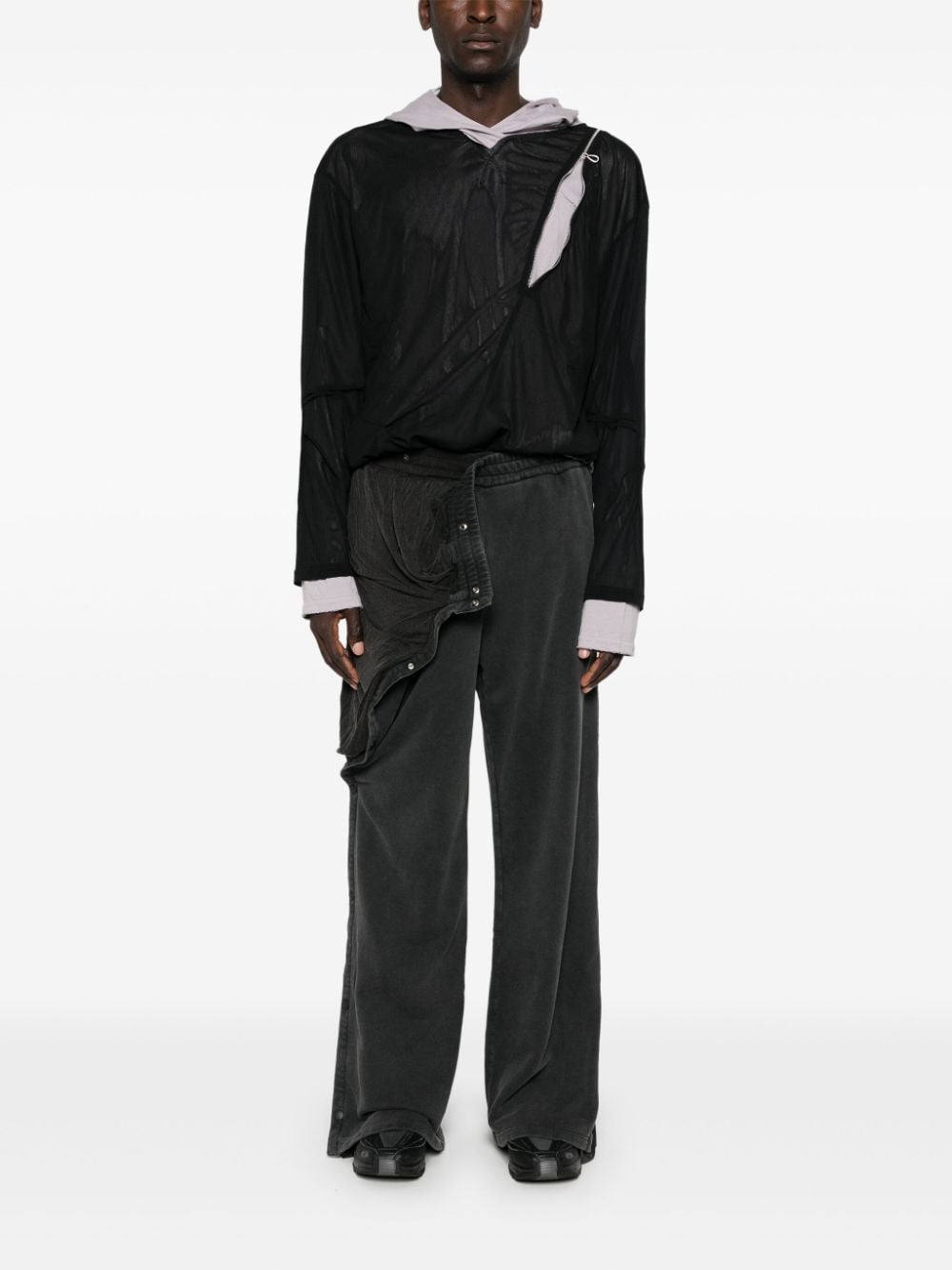 layered track pants - 3