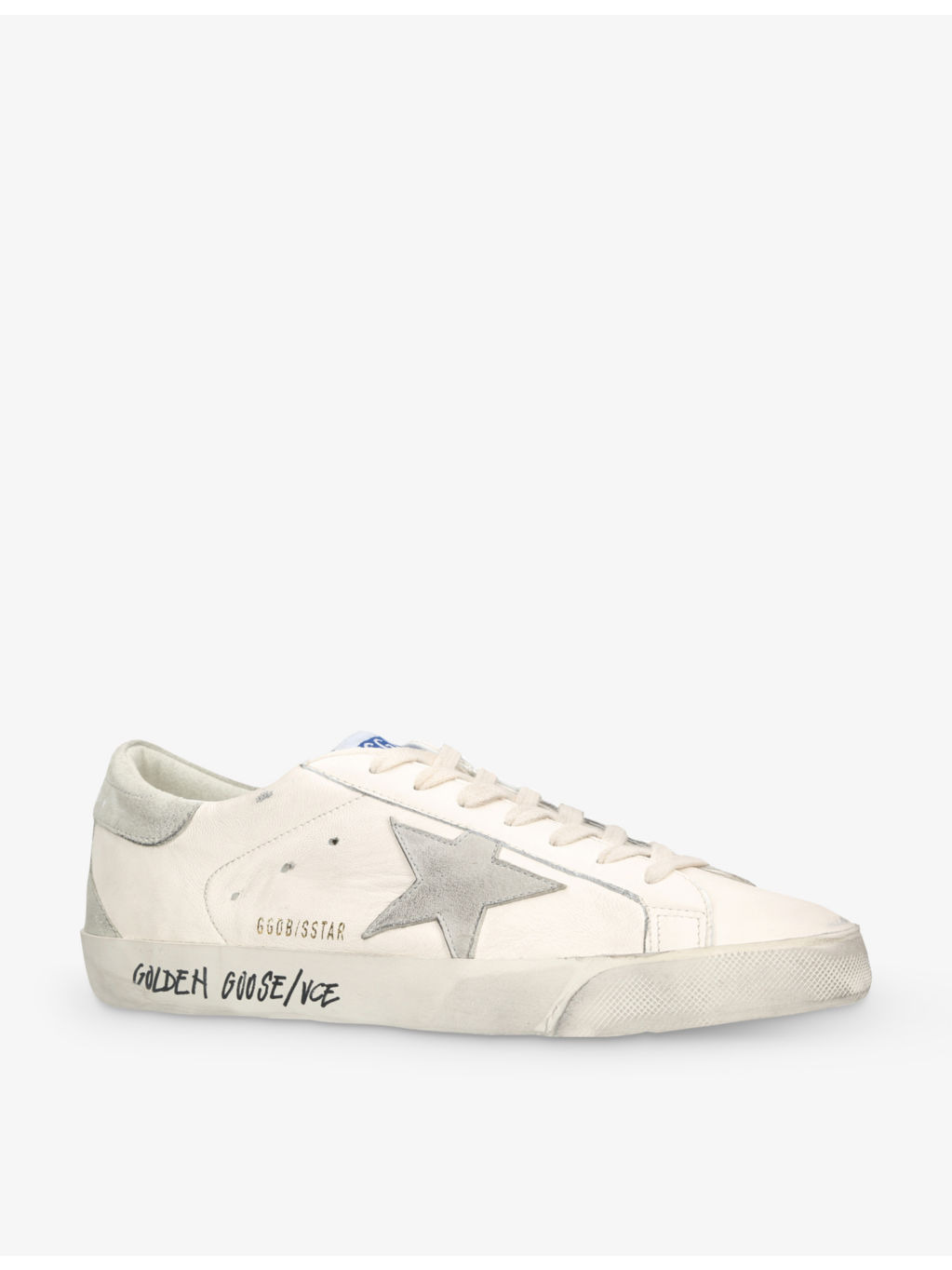 Super Star star-embroidered leather low-top trainers - 3