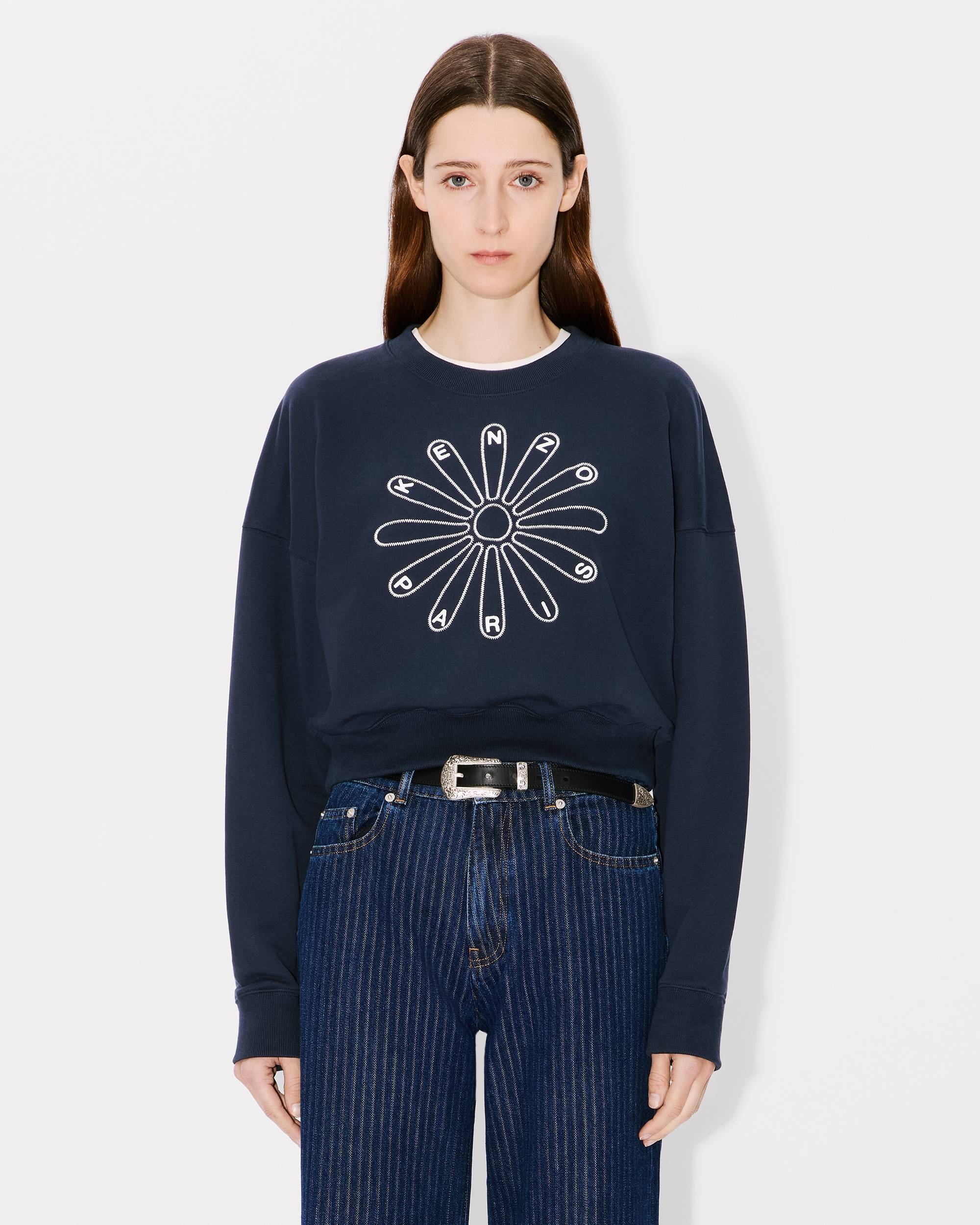'KENZO Marguerite' cropped embroidered sweatshirt - 3