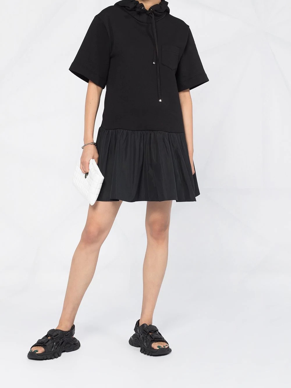 hooded T-shirt dress - 4