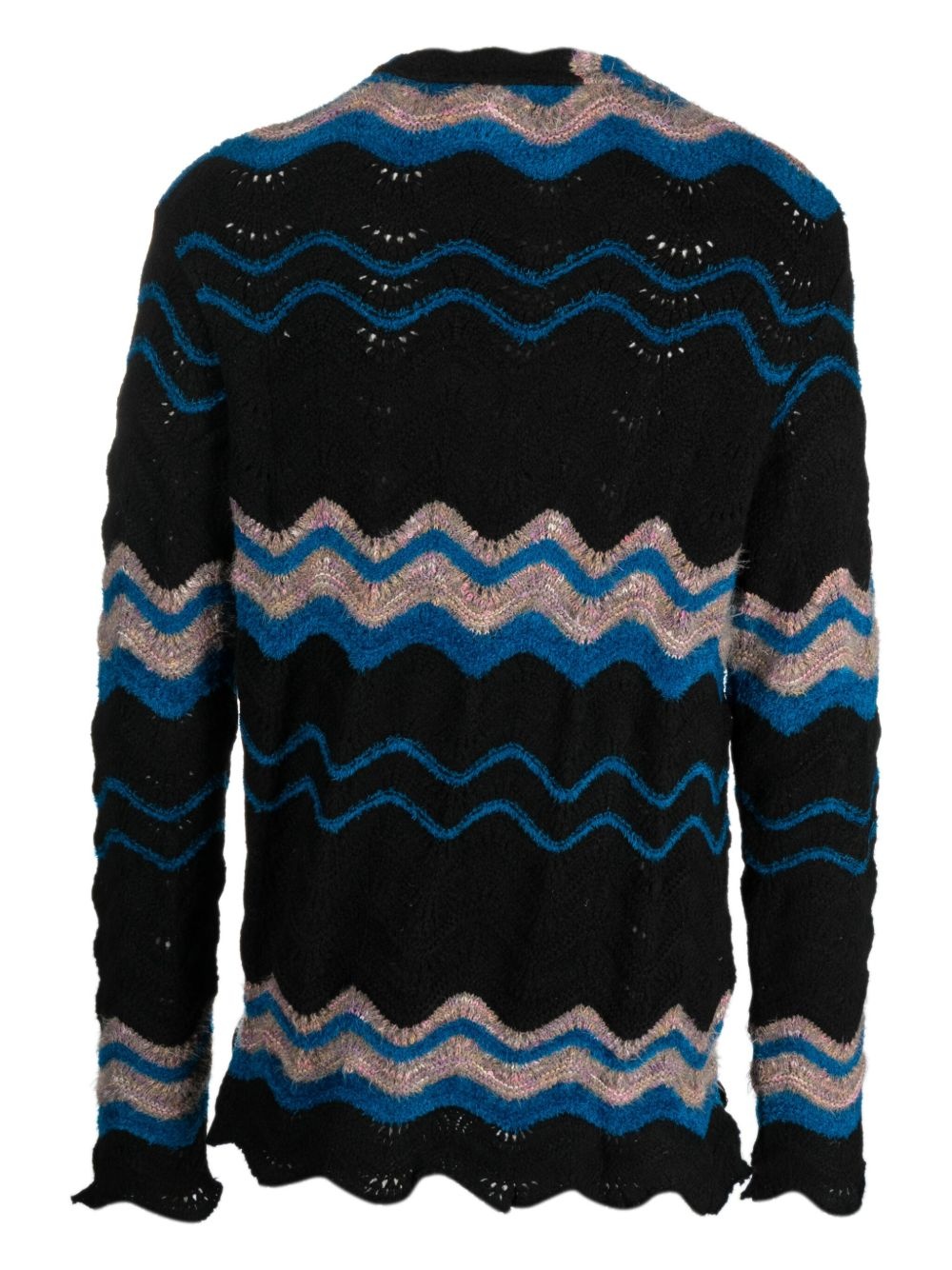 zigzag-print crew-neck jumper - 2
