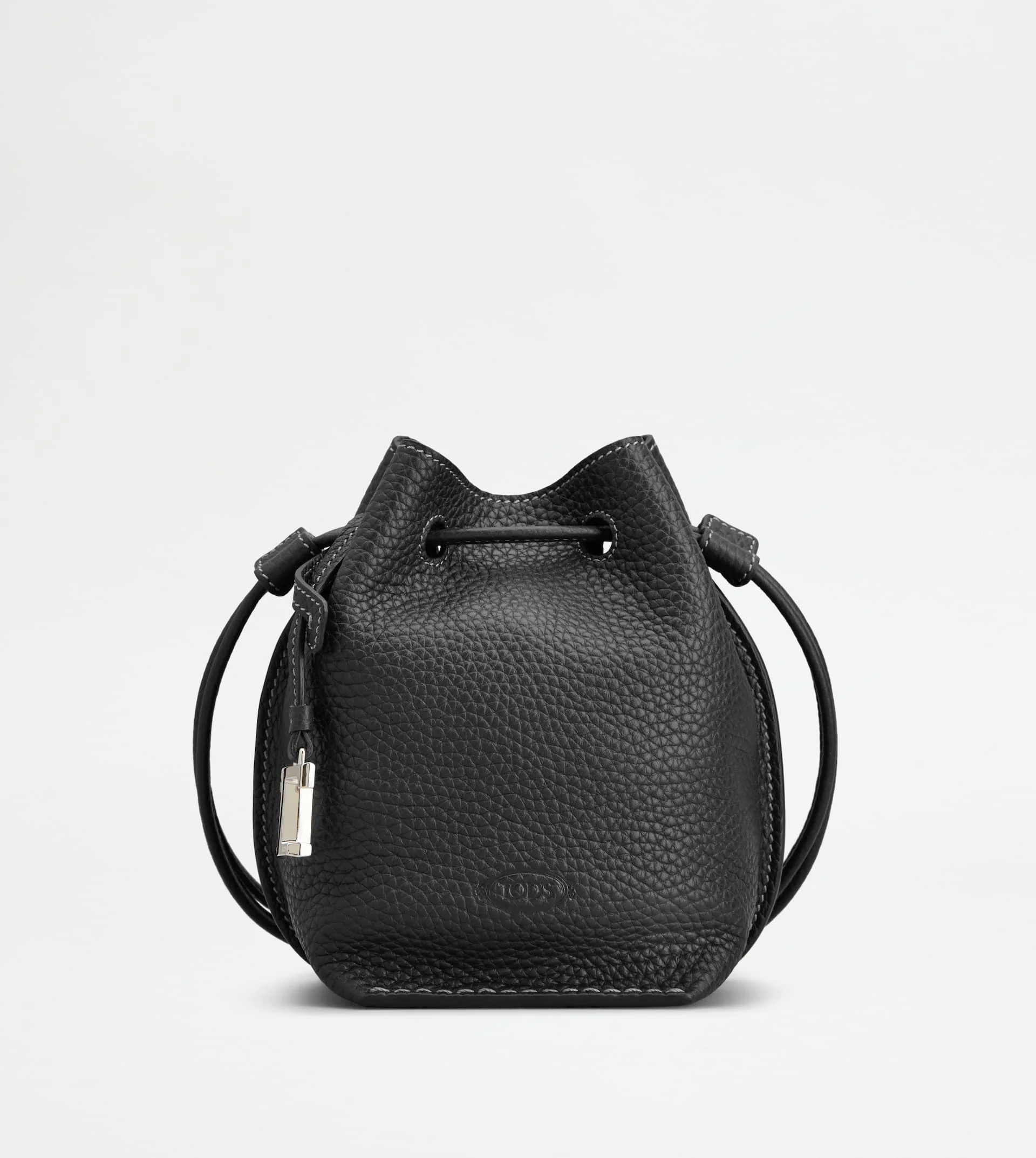 BUCKET BAG IN LEATHER MICRO - BLACK - 1