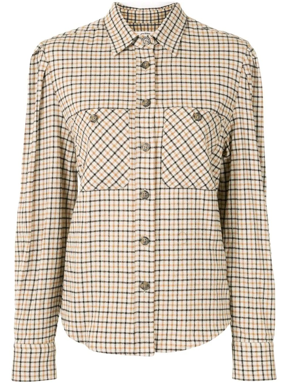 Falco checked long-sleeved shirt - 1