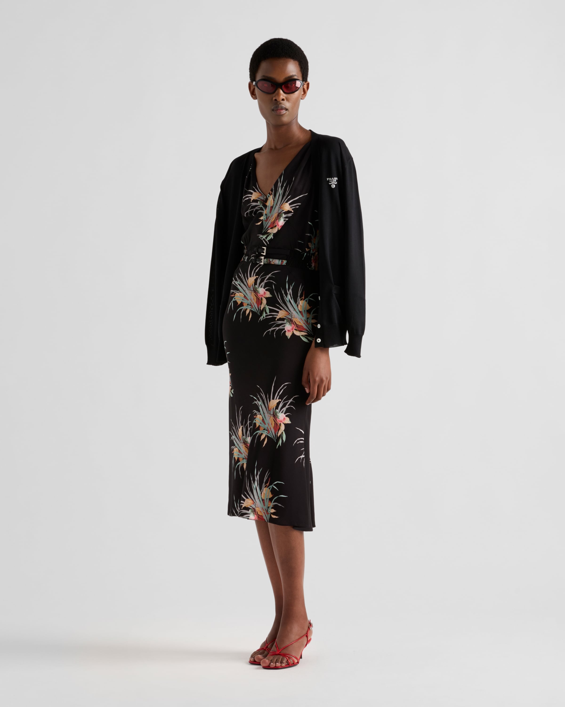 Printed sablé dress - 2