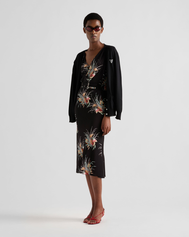 Prada Printed sablé dress outlook