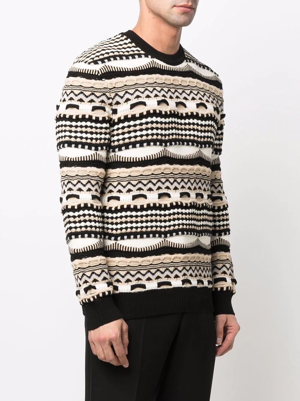 intarsia crew-neck jumper - 3