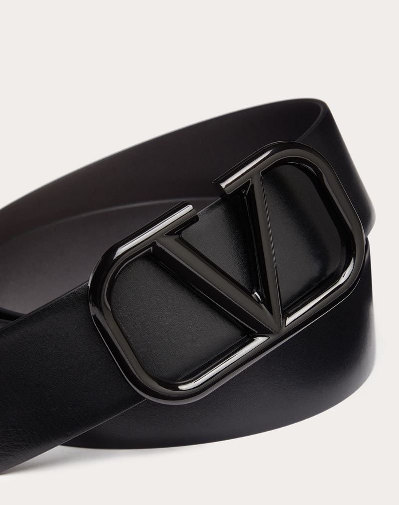 Valentino Reversible VLogo Signature Calfskin Belt outlook