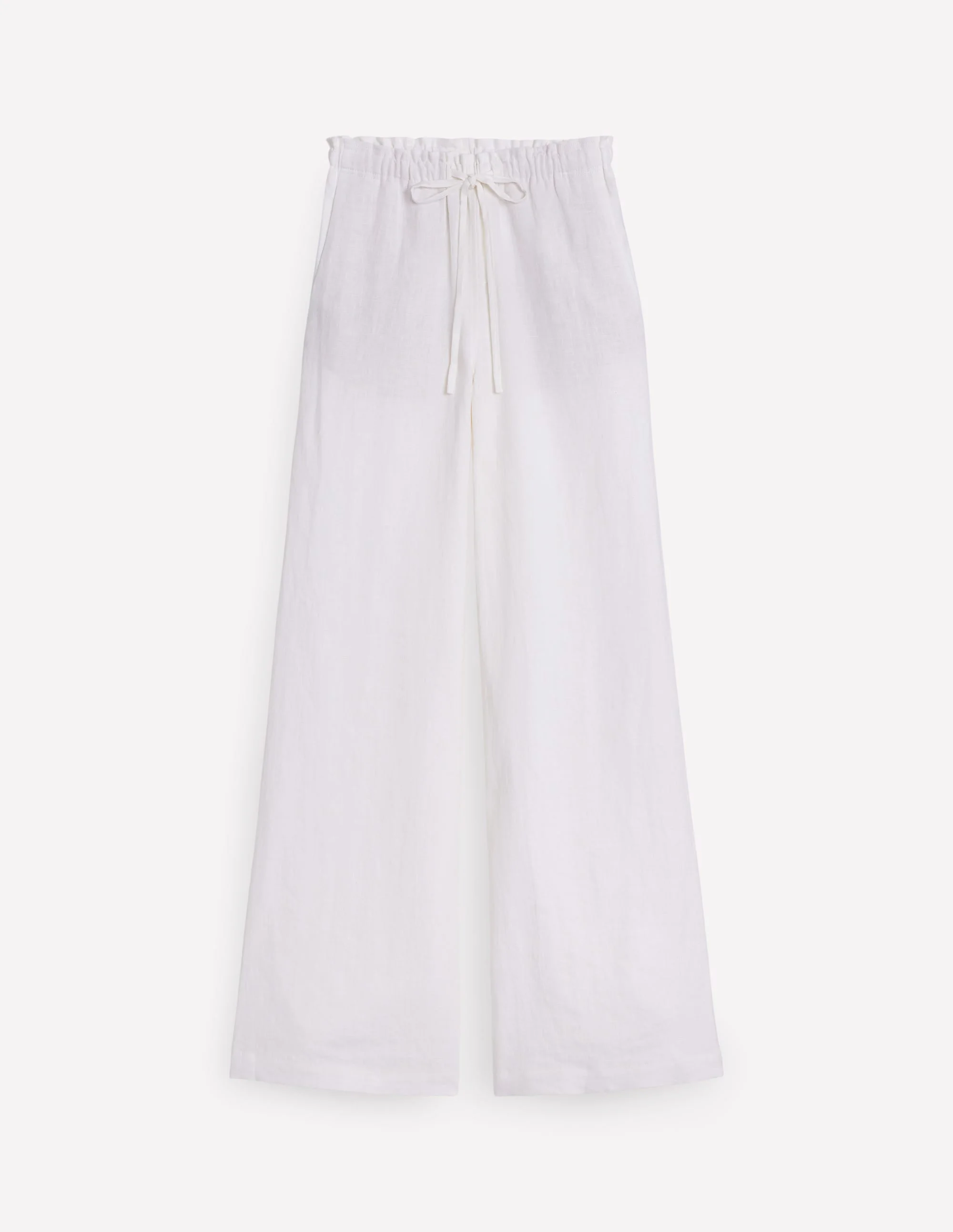 Islington Linen Pants-White - 1