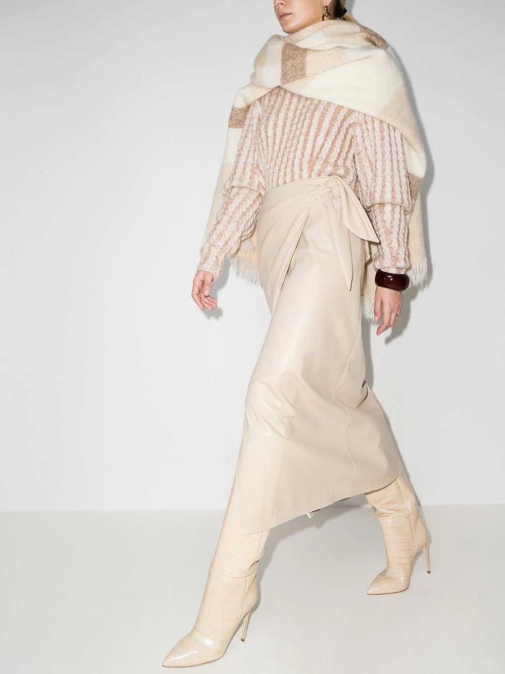 Amas wraparound midi skirt - 5