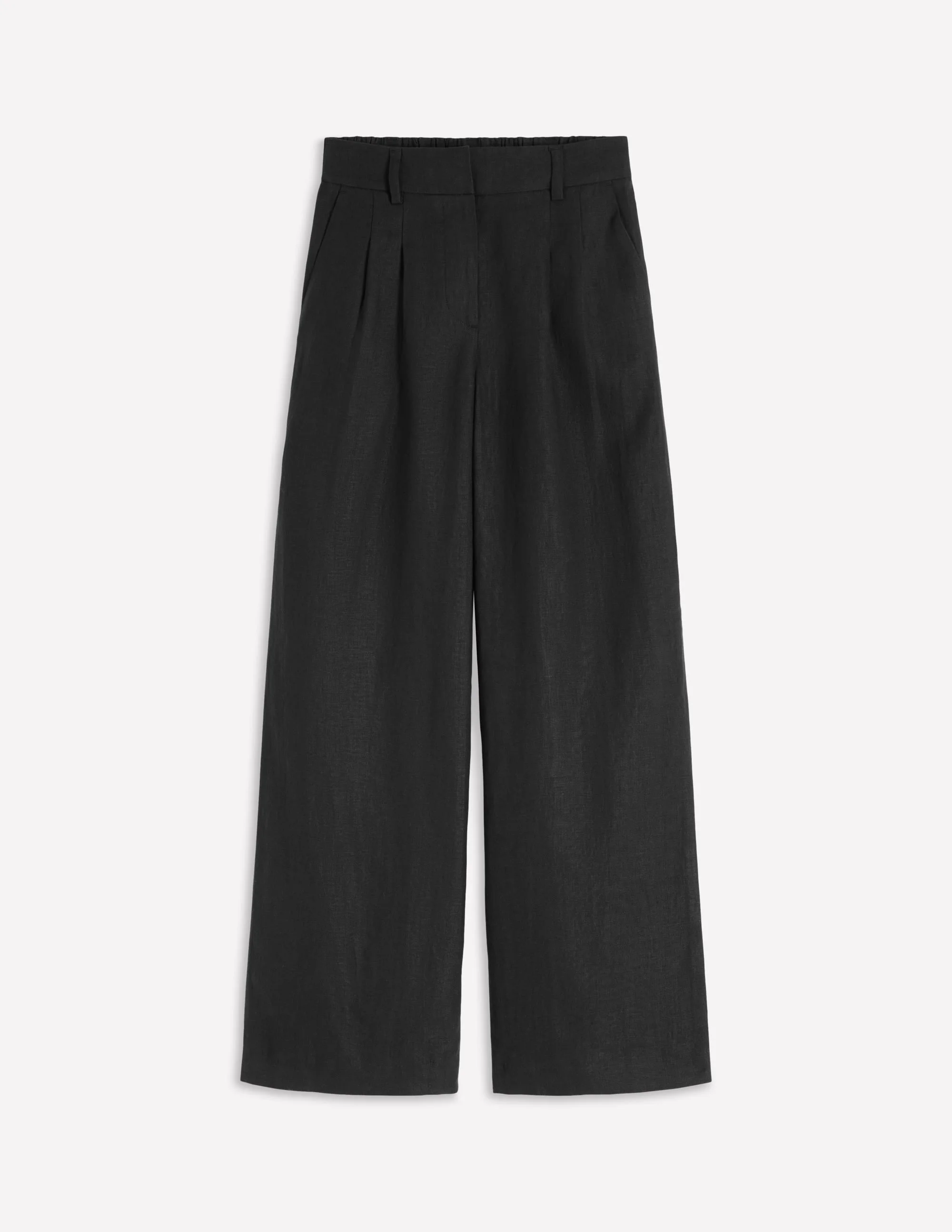 Kensington Linen Pants-Black - 1
