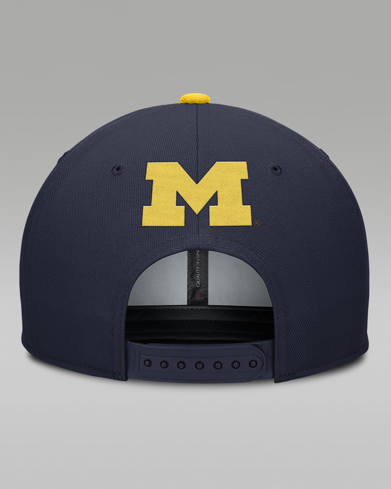 Jordan Michigan On-Field Club Men's Jordan Brand Dri-FIT College Adjustable Hat outlook