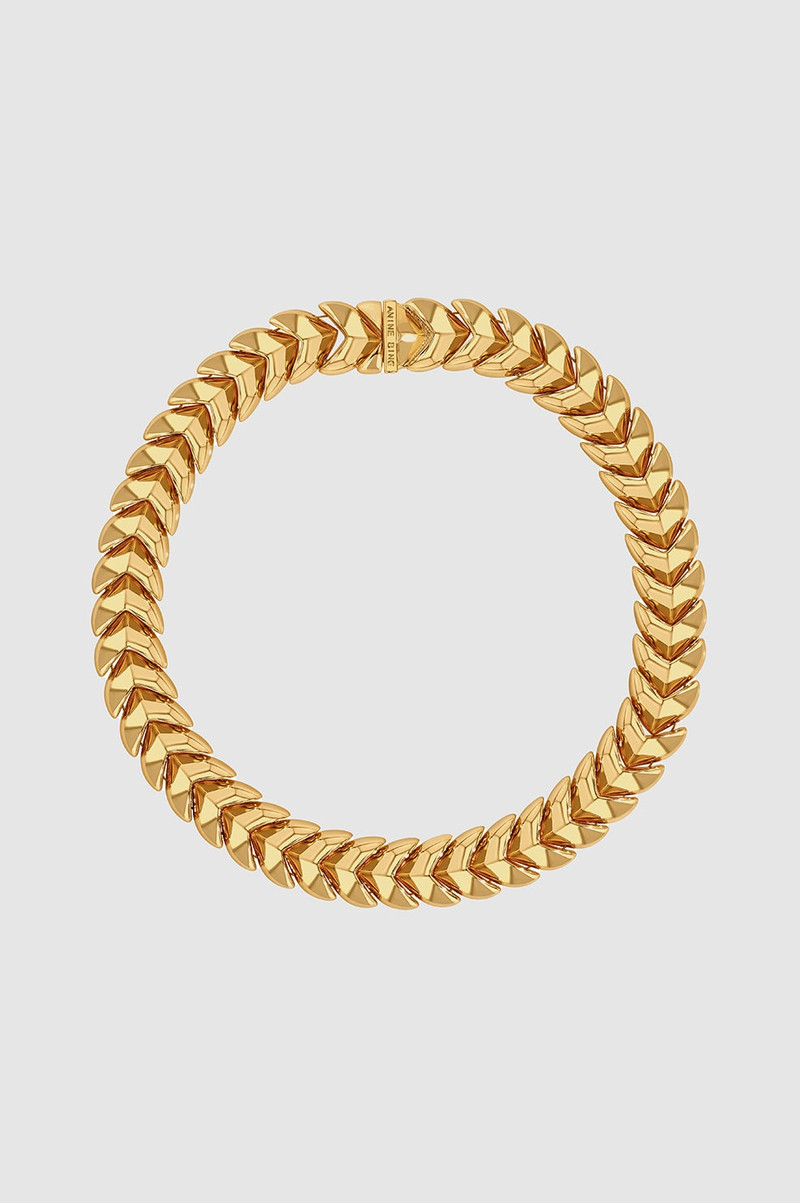 Layered Heart Chain Necklace - Gold 1