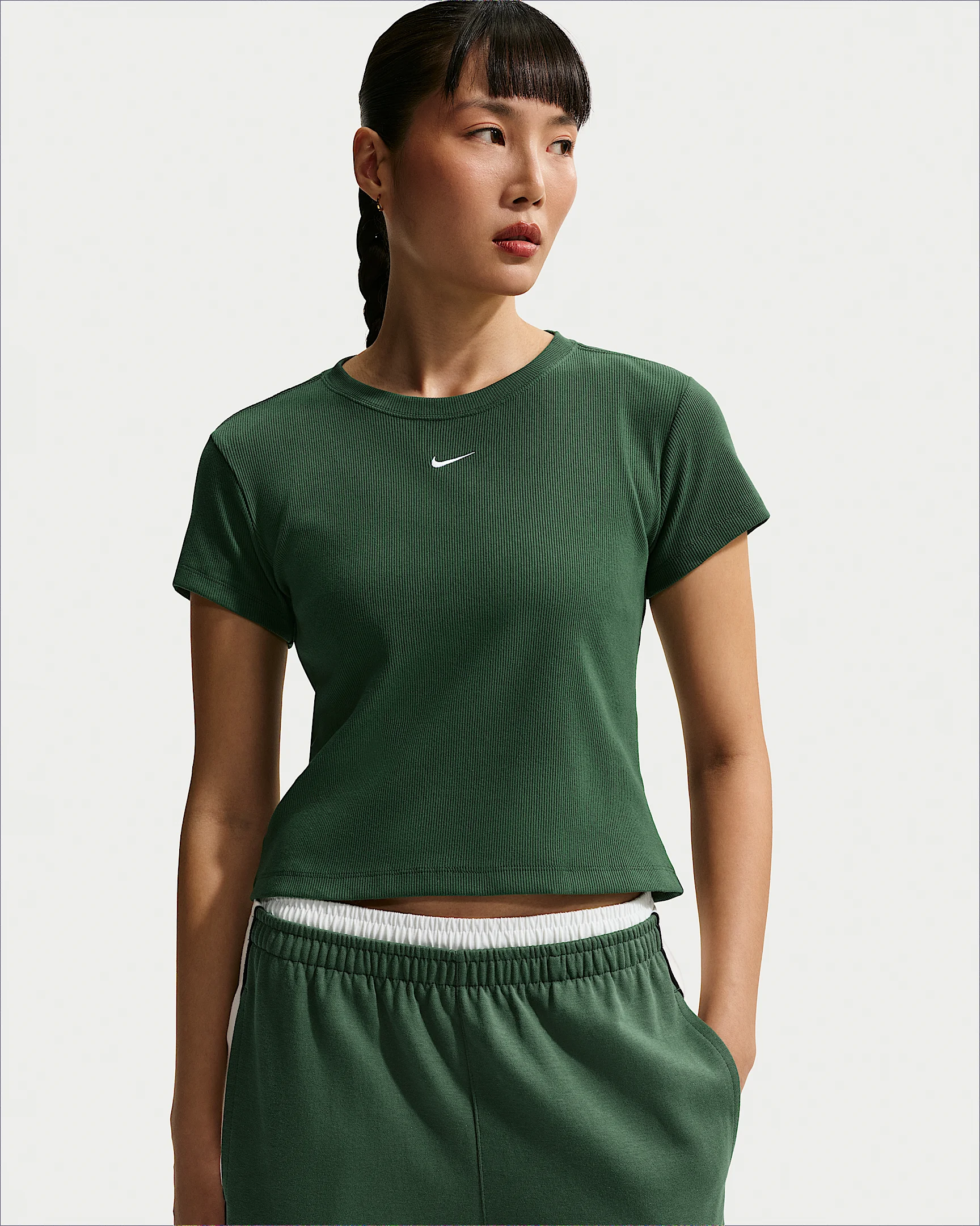Nike Sportswear Women's Tight Ribbed Short-Sleeve T-Shirt - 1