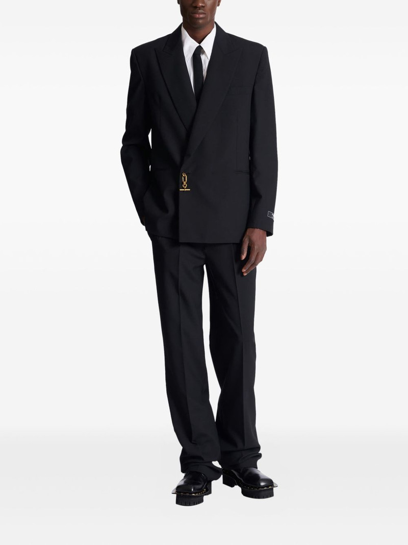 Balmain notched-lapel wool blazer outlook