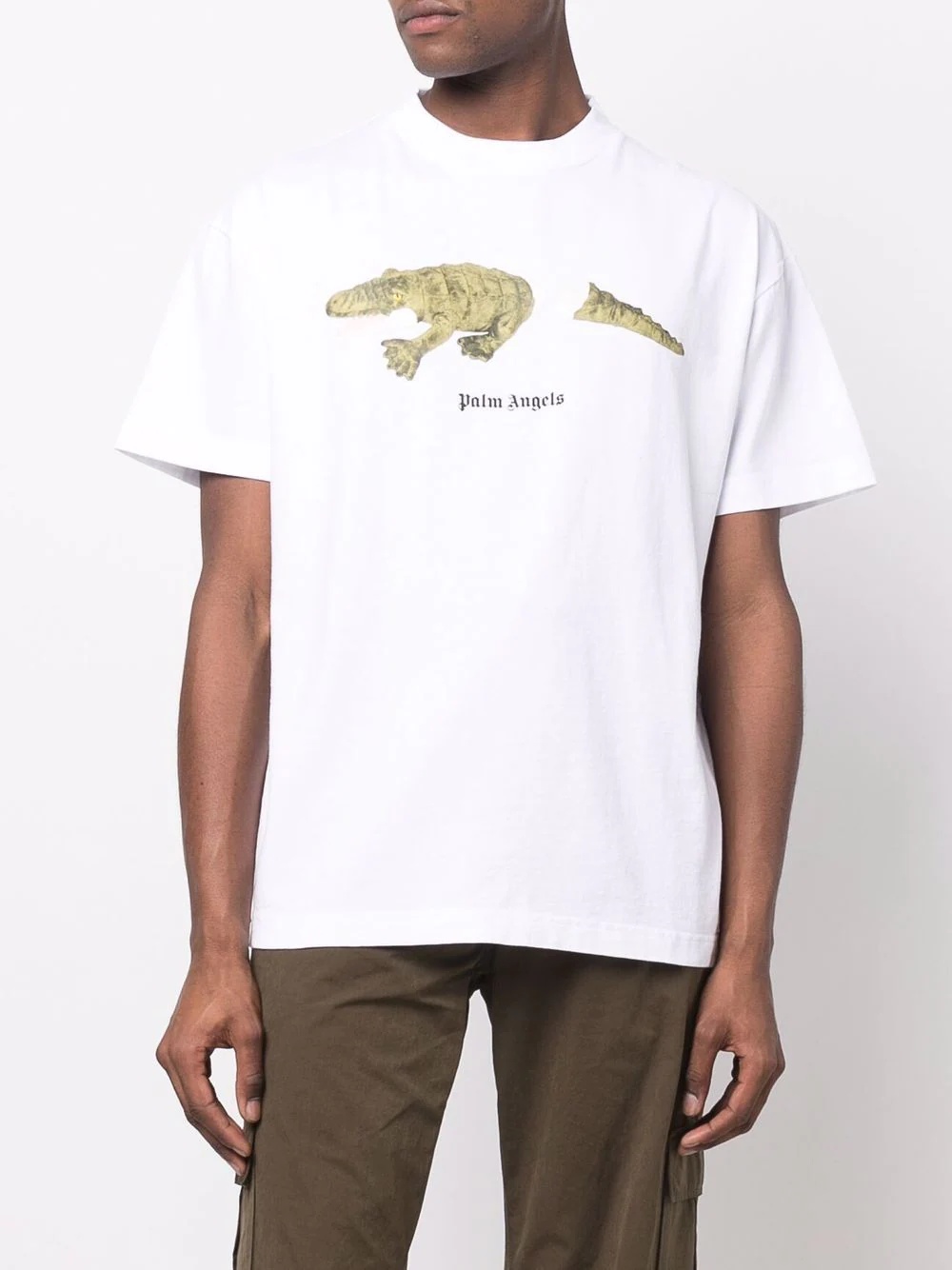 crocodile-print cotton T-shirt - 2